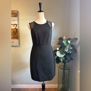 BCBGeneration Black Mesh Mini Dress zip back 10 Y2K goth grunge boho whimsigoth